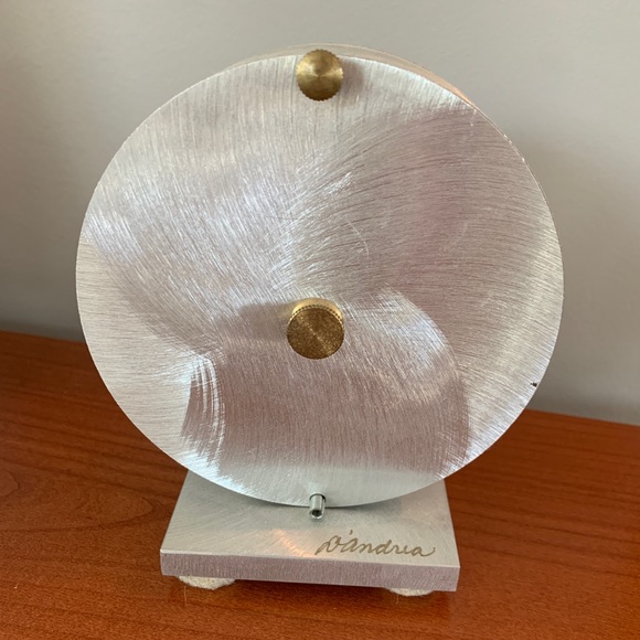 Brushed Steel Clock - Artist-made - Picture 3 of 6